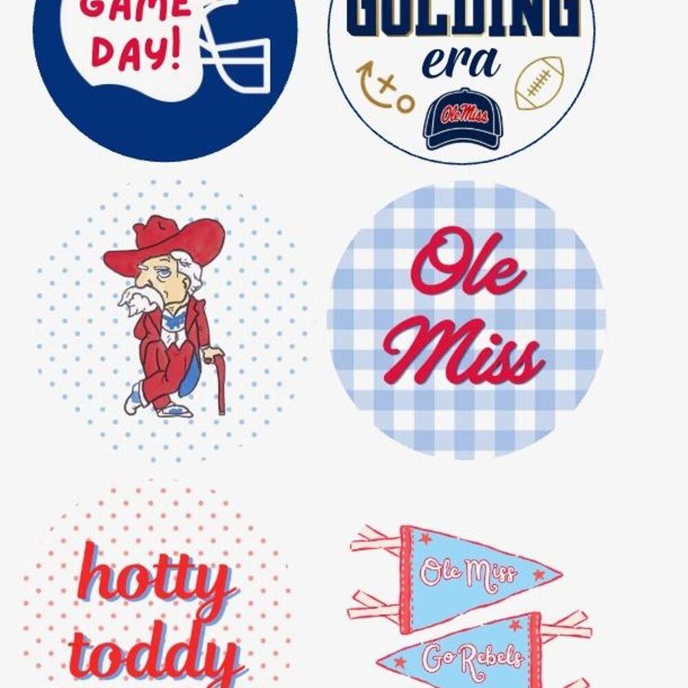 Ole Miss football buttons